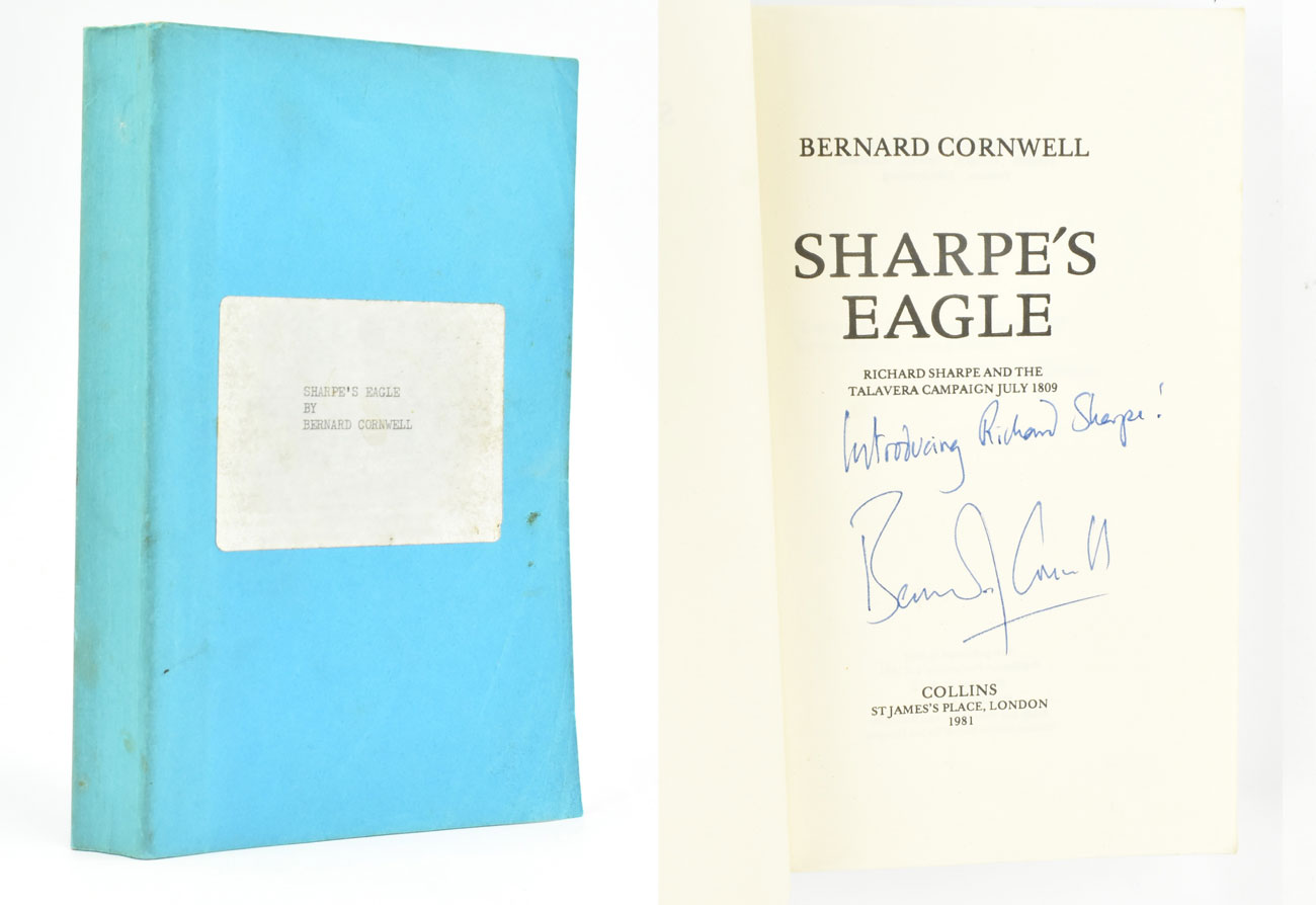 Sharpes Eagle by Bernard Cornwell Signed Proof of First Novel