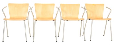 Lot 466 - VICO MAGISTRETTI FOR FRITZ HANSEN - VICO DUO - EIGHT DINING CHAIRS