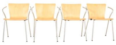 Lot 466 - VICO MAGISTRETTI FOR FRITZ HANSEN - VICO DUO - EIGHT DINING CHAIRS