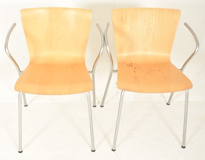 Lot 466 - VICO MAGISTRETTI FOR FRITZ HANSEN - VICO DUO - EIGHT DINING CHAIRS
