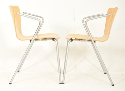 Lot 466 - VICO MAGISTRETTI FOR FRITZ HANSEN - VICO DUO - EIGHT DINING CHAIRS