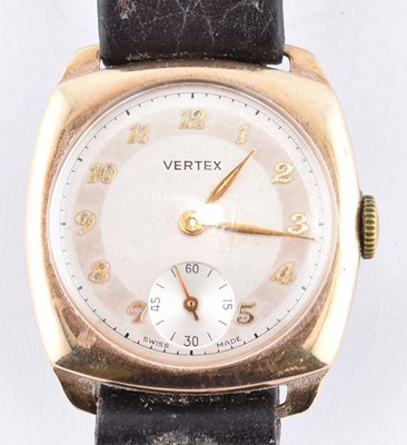 Lot 217 - 9CT GOLD GENTLEMAN'S VERTEX WRISTWATCH