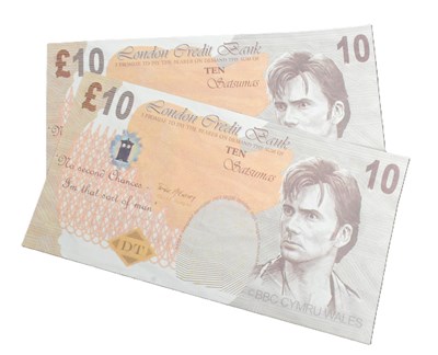 Lot 31 - DOCTOR WHO - THE RUNAWAY BRIDE - ORIGINAL PROP BANK NOTES