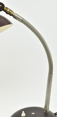 Lot 517 - SIS - 1960S GERMAN BAUHAUS CHROME DESK LAMP IN BURGUNDY