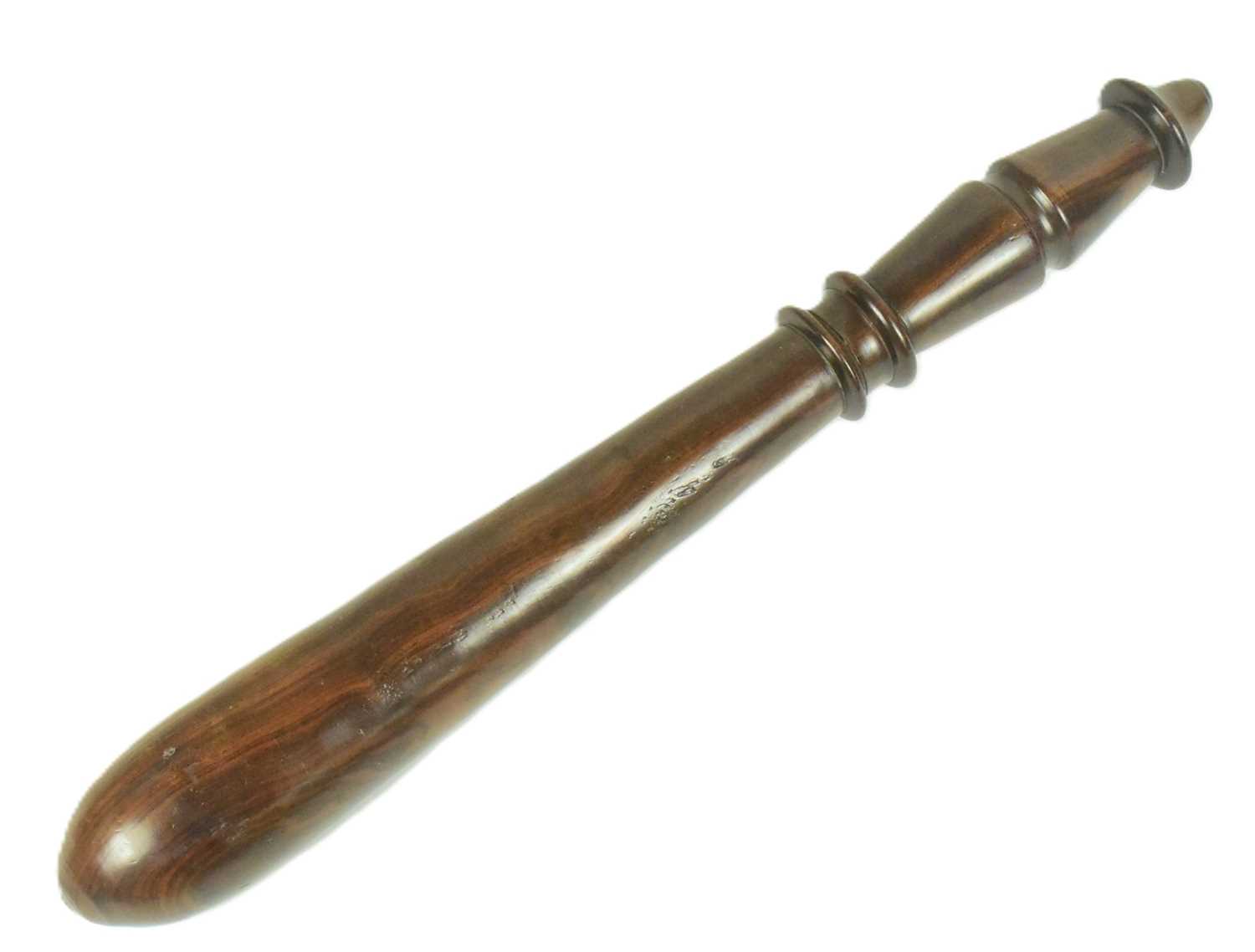 Lot 271 - 20TH CENTURY WOODEN TRUNCHEON