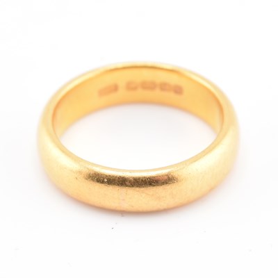 Lot 34 - HALLMARKED 22CT GOLD BAND RING