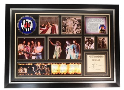 Lot 8 - THE WHO - PETE TOWNSHEND - AUTOGRAPH PRESENTATION DISPLAY