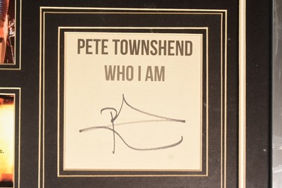 Lot 8 - THE WHO - PETE TOWNSHEND - AUTOGRAPH PRESENTATION DISPLAY