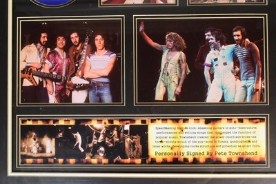 Lot 8 - THE WHO - PETE TOWNSHEND - AUTOGRAPH PRESENTATION DISPLAY