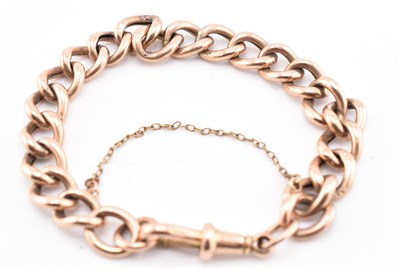 Lot 149 - HALLMARKED 9CT GOLD CURB LINK CHAIN BRACELET