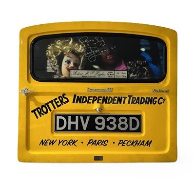 Lot 150 - ONLY FOOLS & HORSES - LIMITED EDITION 'DANGER UXD' TROTTER VAN DOOR - SIGNED