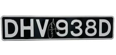 Lot 89 - ONLY FOOLS & HORSES - DHV 938D - DAVID JASON SIGNED NUMBER PLATE