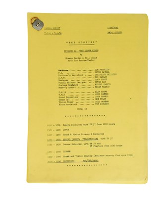 Lot 99 - THE GOODIES (BBC 1970-1982) – ORIGINAL CAMERA SCRIPT