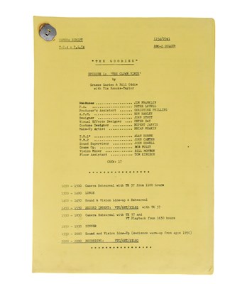 Lot 99 - THE GOODIES (BBC 1970-1982) – ORIGINAL CAMERA SCRIPT