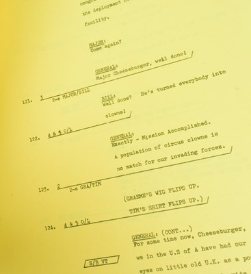 Lot 99 - THE GOODIES (BBC 1970-1982) – ORIGINAL CAMERA SCRIPT