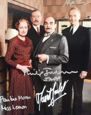 Lot 6 - POIROT - AGATHA CHRISTIE - FULL CAST SIGNED 8X10" PHOTOGRAPH