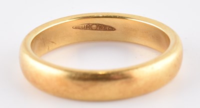 Lot 308 - HALLMARKED 18CT GOLD BAND RING