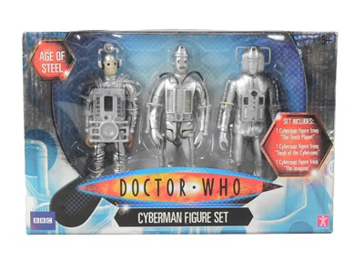 Lot 173 - DOCTOR WHO - CHARACTER OPTIONS - AGE OF STEEL CYBERMAN FIGURE SET