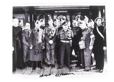 Lot 184 - DAD'S ARMY (BBC SITCOM) - LAVENDER & WILLIAMS SIGNED 8X10" PHOTOGRAPH