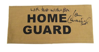 Lot 120 - DAD'S ARMY (BBC SITCOM) - IAN LAVENDER SIGNED ARMBAND