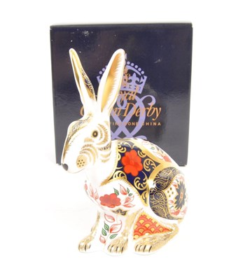 Lot 1 - ROYAL CROWN DERBY - OLD IMARI HARE LIMITED EDITION PAPERWEIGHT