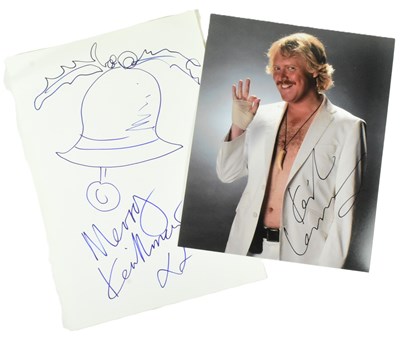 Lot 136 - KEITH LEMON - LEIGH FRANCIS - SKETCH & SIGNED PHOTO - AFTAL