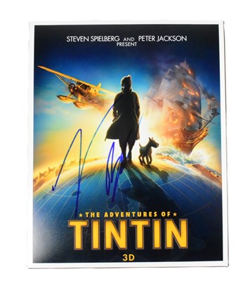 Lot 233 - THE ADVENTURES OF TINTIN (2011) - JAMIE BELL - SIGNED 8X10" PHOTO - AFTAL