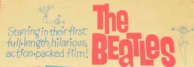 Lot 72 - THE BEATLES - A HARD DAY'S NIGHT - ORIGINAL SHOWCARD POSTER 1964