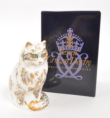 Lot 33 - ROYAL CROWN DERBY - FIFI THE CAT PAPERWEIGHT