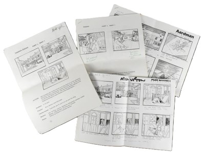 Lot 228 - AARDMAN ANIMATIONS - ORIGINAL STORYBOARD DOCUMENTS