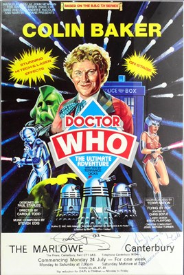 Lot 47 - DOCTOR WHO - THE ULTIMATE ADVENTURE - SIGNED THEATRE POSTER
