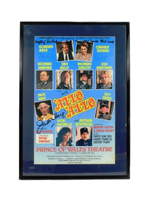 Lot 40 - 'ALLO 'ALLO! (BBC SITCOM) - CAST SIGNED THEATRE POSTER