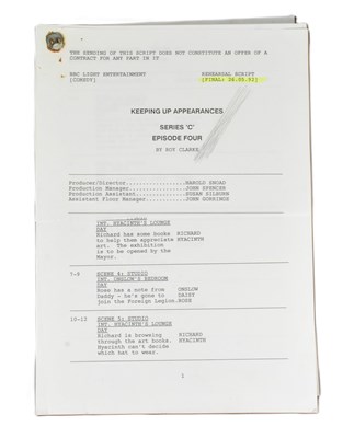 Lot 92 - KEEPING UP APPEARANCES (BBC SITCOM) - ORIGINAL REHEARSAL SCRIPT