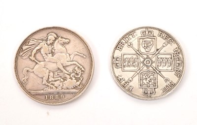 Lot 549 - QUEEN VICTORIA .925 SILVER CROWN & DOUBLE FLORIN