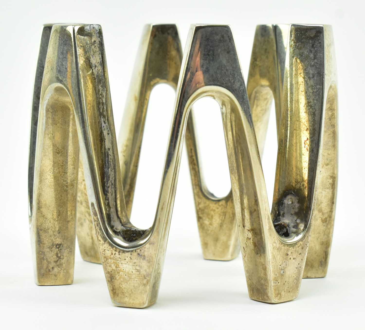 Lot 32 - DANSK DESIGN - MID CENTURY SILVER PLATED CANDLESTICK HOLDER