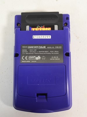 Lot 662 - GAME BOY COLOR - VINTAGE NINTENDO CONSOLE WITH CHARGER & TETRIS