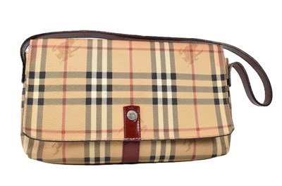 Lot 36 - BURBERRY HAYMARKET NOVA CHECK SHOULDER BAG