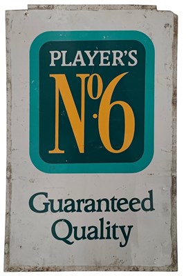 Lot 22 - PLAYER'S NO.6 - ADVERTISING TIN SIGN