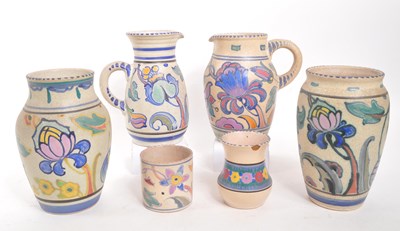 Lot 187 - COLLECTION OF HONITON STONEWARE JUGS & VASES