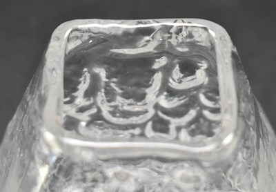 Lot 1 - GEOFFREY BAXTER FOR WHITEFRIARS - 9674 PYRAMID GLASS VASE IN FLINT