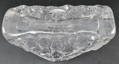 Lot 1 - GEOFFREY BAXTER FOR WHITEFRIARS - 9674 PYRAMID GLASS VASE IN FLINT