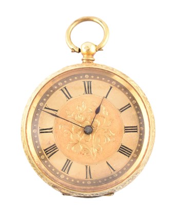 Lot 77 - 9CT GOLD OPEN FACE POCKET WATCH CASED