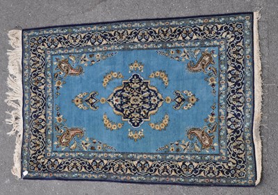 Lot 949 - EARLY 20TH CENTURY PERSIAN ISLAMIC GHOUM FLOOR RUG