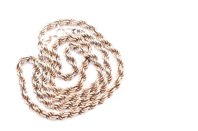 Lot 221 - HALLMARKED 9CT GOLD ROPE TWIST CHAIN NECKLACE