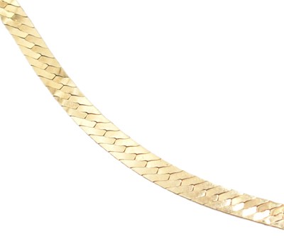 Lot 236 - HALLMARKED 9CT GOLD SNAKE CHAIN NECKLACE