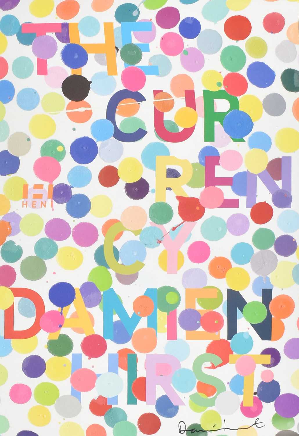 Lot 30 - DAMIEN HIRST - CURRENCY - 2022 SIGNED ORIGINAL EXHIBITION POSTER