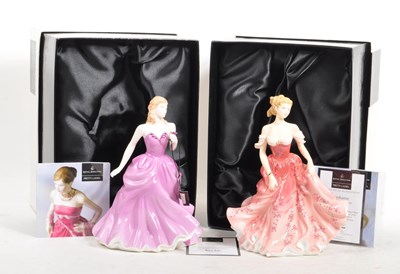 Lot 16 - ROYAL DOULTON - TWO PRETTY LADIES FIGURES OF THE YEAR