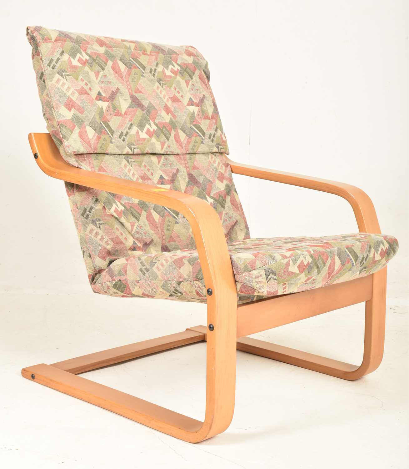 Lot 299 - VERIKON, DENMARK - RETRO MID CENTURY BENTWOOD & ORIGINAL UPHOLSTERY CANTELEVER CHAIR
