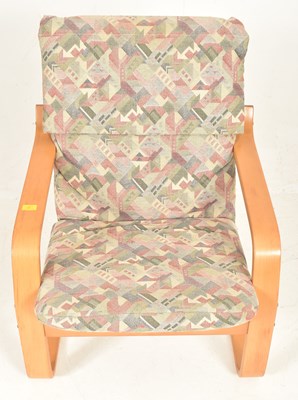 Lot 299 - VERIKON, DENMARK - RETRO MID CENTURY BENTWOOD & ORIGINAL UPHOLSTERY CANTELEVER CHAIR