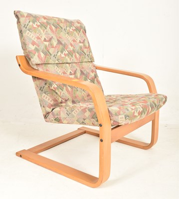 Lot 299 - VERIKON, DENMARK - RETRO MID CENTURY BENTWOOD & ORIGINAL UPHOLSTERY CANTELEVER CHAIR